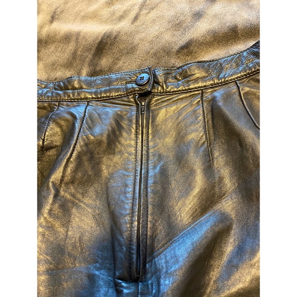 Firenze black leather skirt - Picture 3 of 5